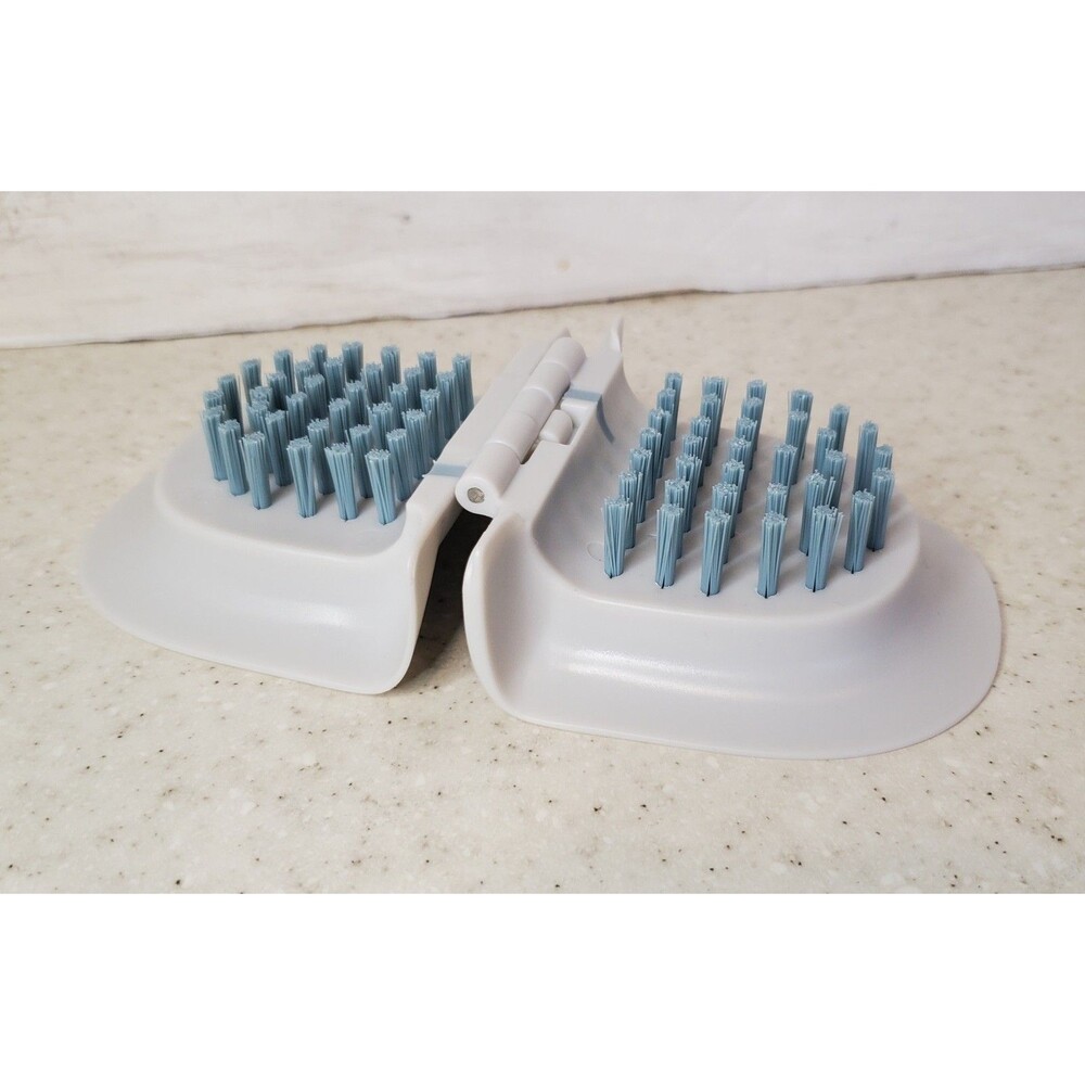 Pampered Chef Knife & Utensil Scrubber Dual Sided Brush Kitchen Cleaner Tool - Picture 2 of 6